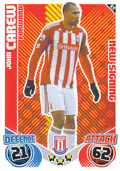 John Carew Stoke City 2010/11 Topps Match Attax New Signing #N20